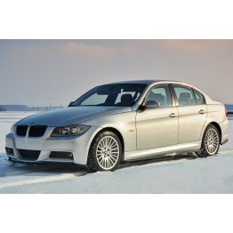 Накладки сплиттеры на пороги Вар2 на BMW 3 E90 / E91 M-Pack